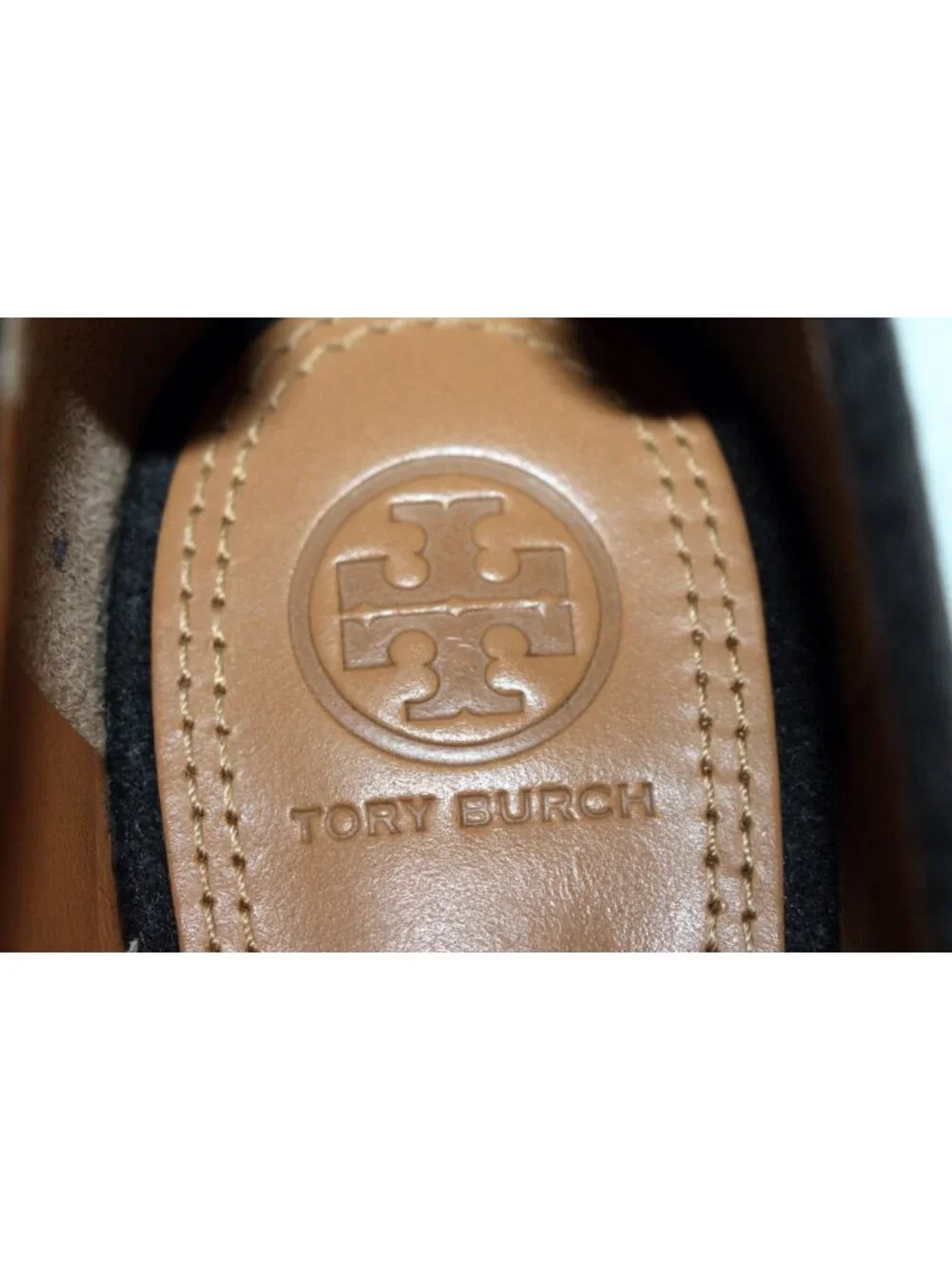 NEW Tory Burch Antonia Monogram Loafer Flats - Grey + Pink, size 8.5 - $298
